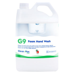 Clean Plus G9 Foam Hand Wash 5 litre container for use with refillable dispensers