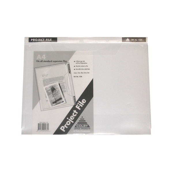 Colby 152A Project Files A4 Clear Pack of 10