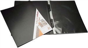 Colby Art 257A3 refillable A3 display book with 20 copy-safe pockets and black acid-free insert paper, front cover view
