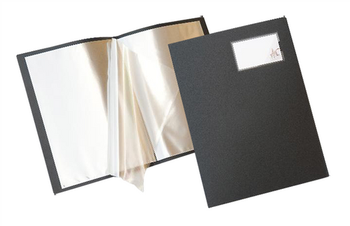 Colby Art 259A4 Economy Display Book A4 20 Pocket Card Window Black