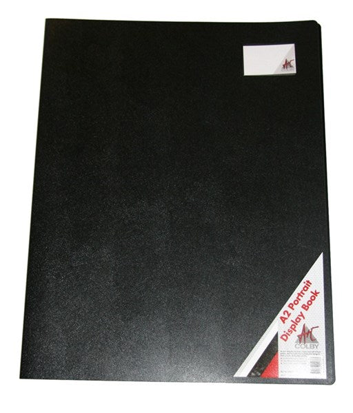 Colby Art A2 Economy 10 Page Display Book, Black. Display Book from Colby Art, shown on a plain white background.