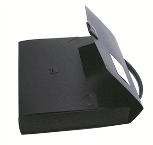 Colby Maxi Art 701A4 black polypropylene A4 carry case with top handle and front clip fastener