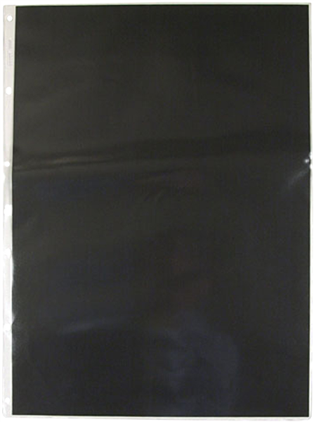 Colby Art 600A3P clear PVC A3 presentation sleeves with black insert paper, pack of 10