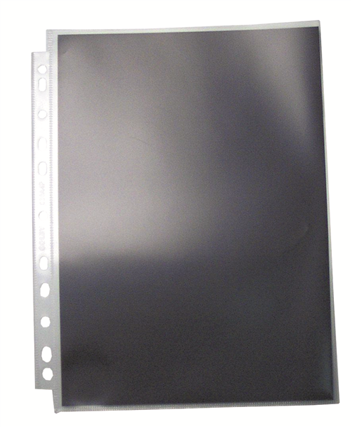 Colby Art 600A4P clear PVC A4 presentation sleeves with black insert paper, pack of 10