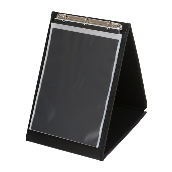 Colby Art 261PA4 refillable A4 portrait easel display book open and standing as an A-frame desktop easel