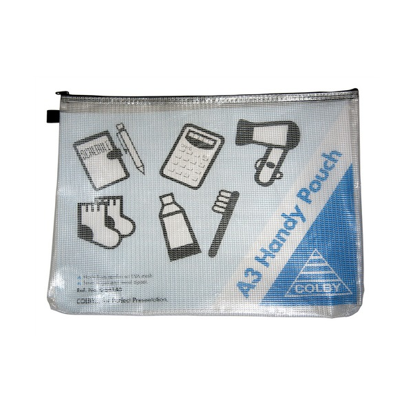 Colby C-641A3 Handy Pouch A3 PVC Zippered Black