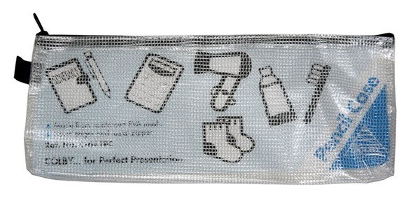 Colby Handy Pouch Pencil Case, Blue. Pencil Case from Colby, shown on a plain white background.