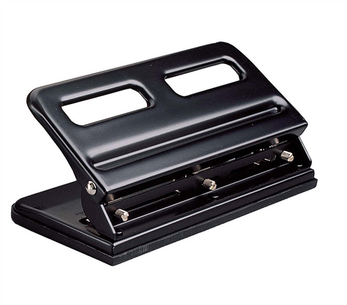 Colby KW-963 Adjustable Heavy Duty Punch 3 Hole Black