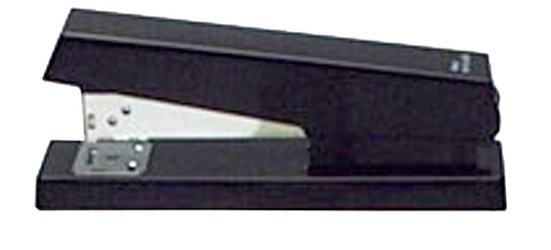 Colby KW-585 Prisma Half Strip Stapler in black with rubber base pads and ABS plastic body