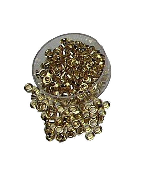 Colby KW-9707 brass eyelets 5mm diameter x 10mm leg length, pack of 250, compatible with KW-9717 Eyelet Punch