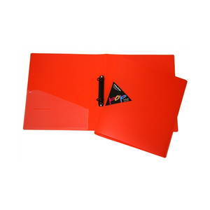 Colby POP A4 translucent orange ring binder with 25mm O-rings and linen embossed polypropylene cover