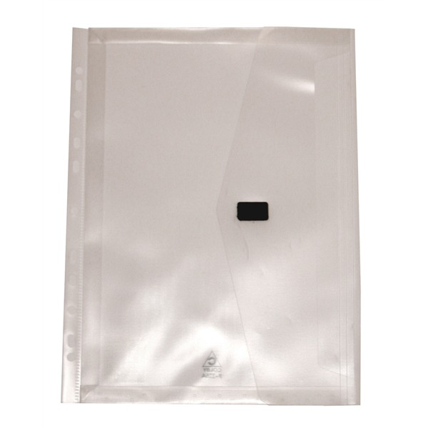 Colby POP P-326A translucent A4 polywally binder wallet with hook and loop closure and 30mm gusset, pack of 12