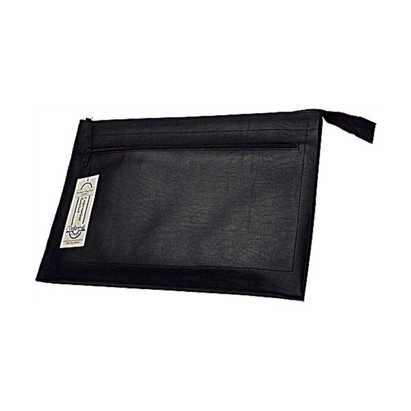 Colby Waterville WS-15 black vinyl convention satchel with metal zip closure