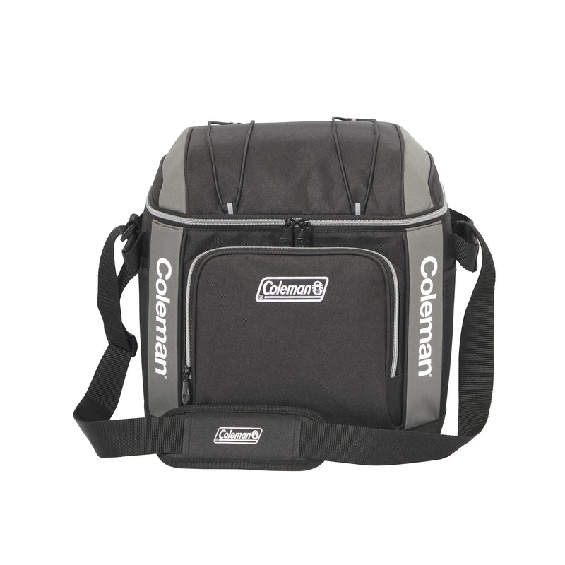 Coleman 30 Can Soft Cooler Black, main product image, showing the black soft cooler.