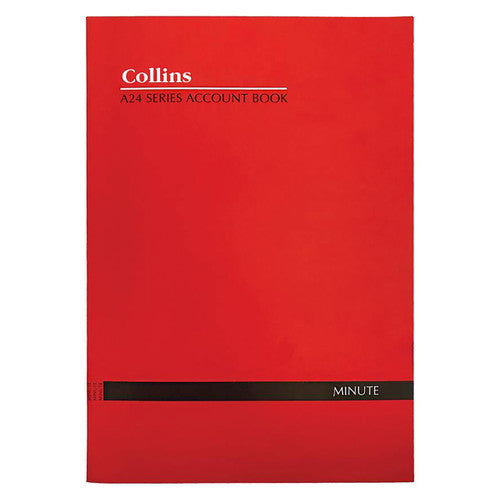 Collins 10232 Account Book Series A24 Minute Red Cover - image 1