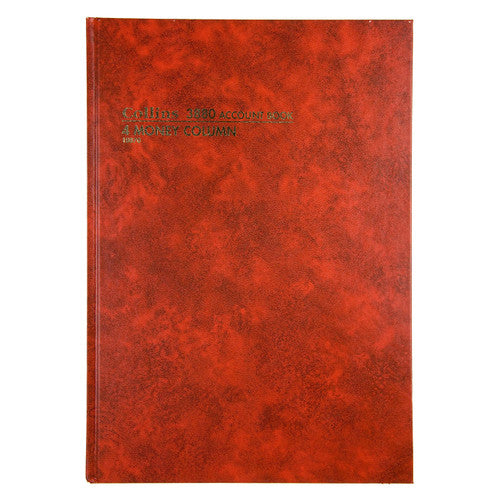 Collins 10870 Account Book Series 3880 4 Money Column Red Cover - image 1