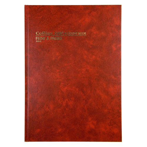 Collins 10919 Account Book Series 3880 Feint Paged Red Cover - image 1