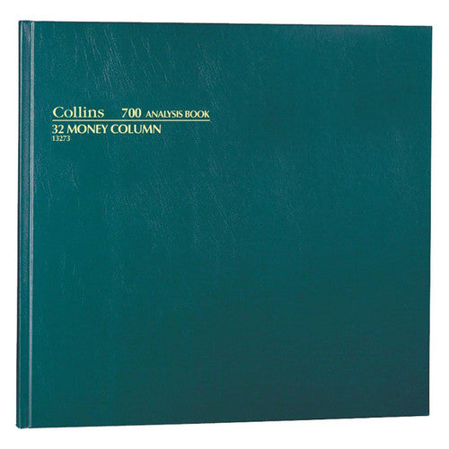 Collins 13273 Analysis Book Series 700 32 Money Column Green Cover - image 1