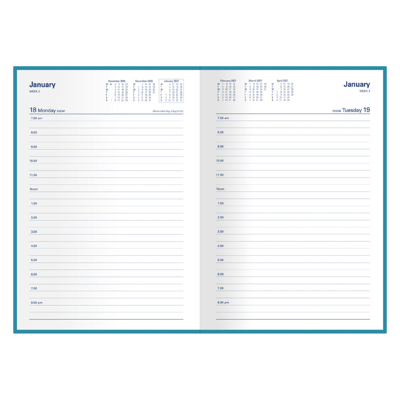 Collins Belmont A5 Day To Page Diary New Orange - image 4