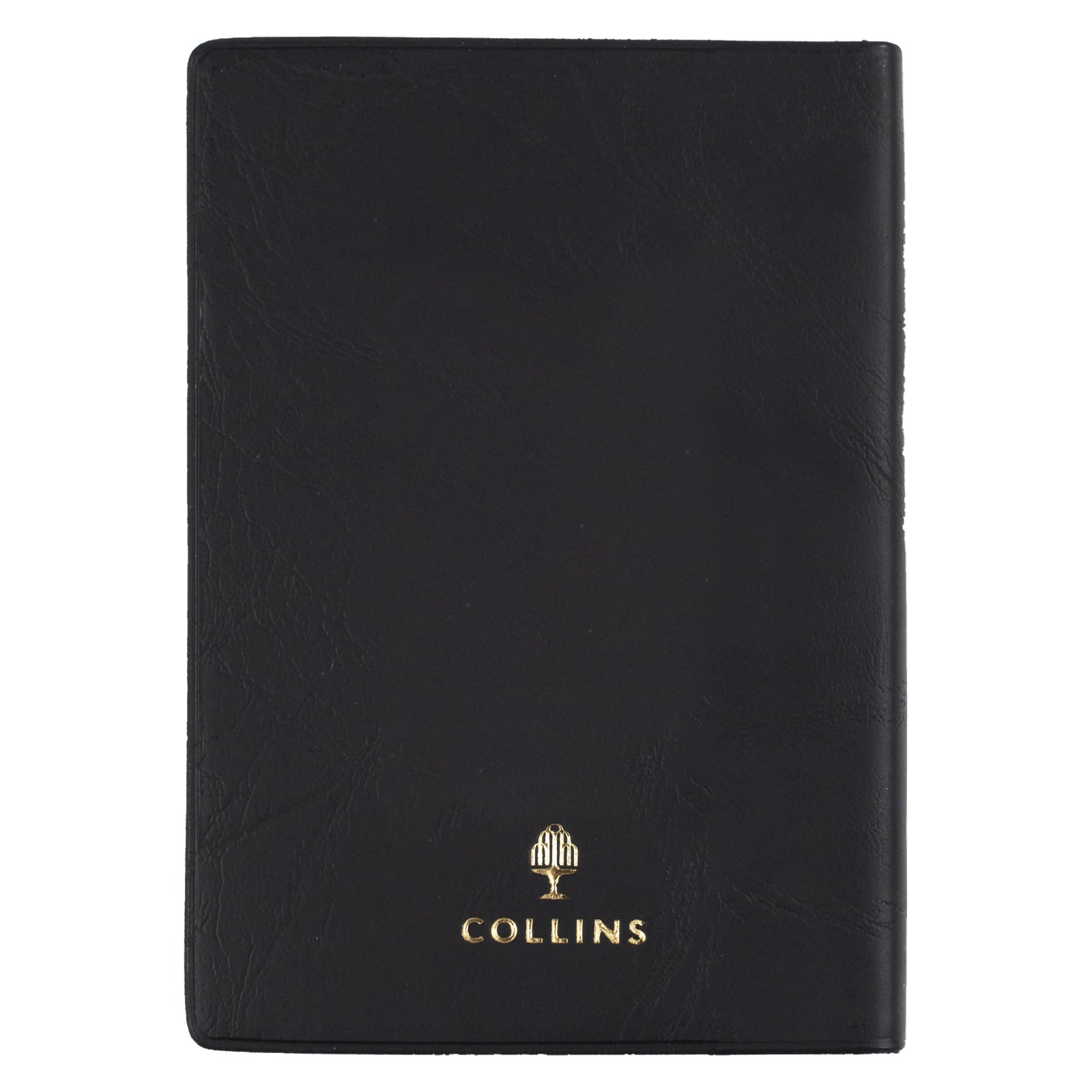 Rear view of the Collins Belmont 2027 A7 Pocket Diary isolated on a white background, displaying the clean professional finish with Collins branding and durable welded PVC construction.