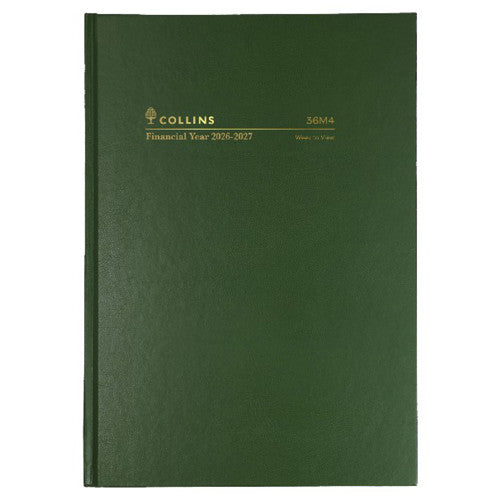 Collins Casebound Financial Year Diary 2026-2027 A6 Week To View Green - image 1