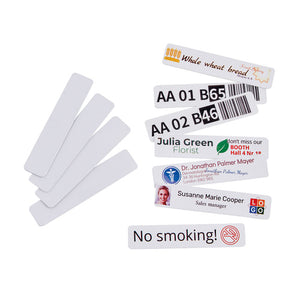 Colop e-mark adhesive PVC signs 80x18mm white, pack of 50, for use with the Colop e-mark mobile printer