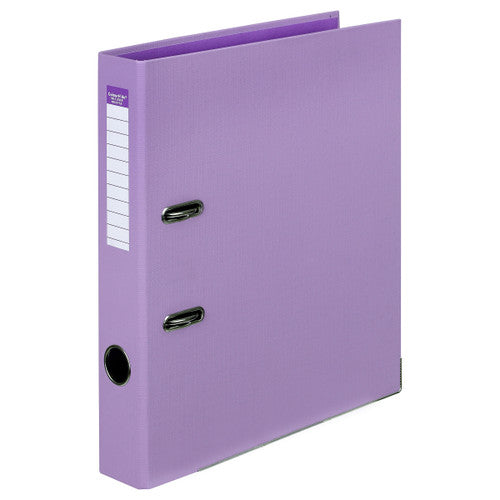 ColourHide A4 Half Lever Arch File in Purple with contrast lining and spine label