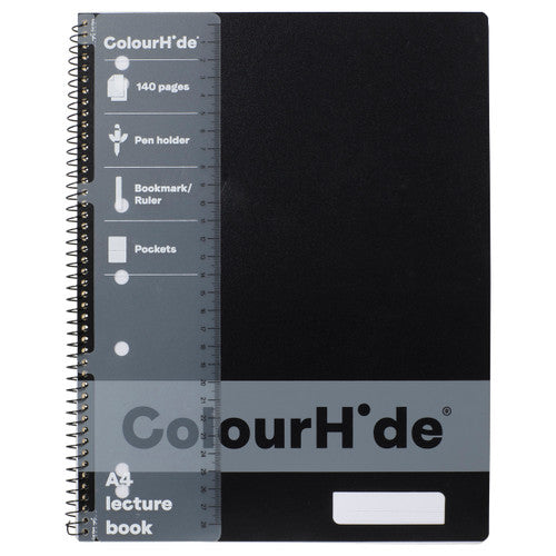ColourHide Lecture Book A4 140 Page Black Pack of 10 - image 1