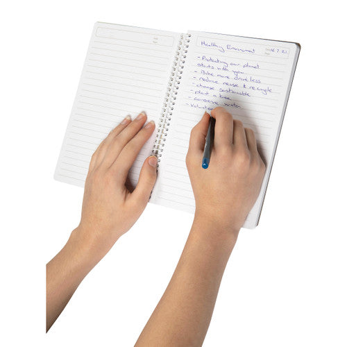 Five ColourHide A5 notebooks fanned out displaying assorted vibrant cover colours