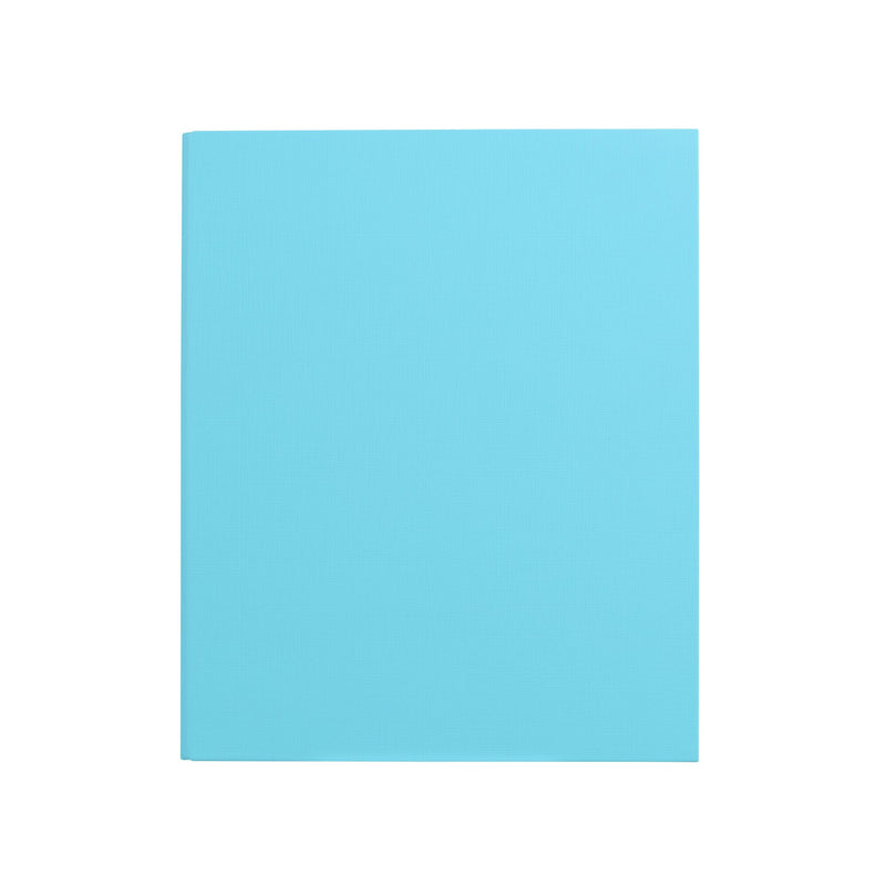 Front cover of the ColourHide sky blue A4 ring binder, plain PE finish with no printing