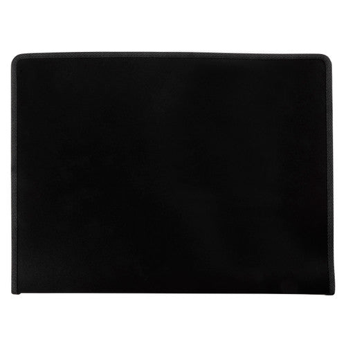Black ColourHide Zip It A3 Expanding File with clear insert cover and penholder loop
