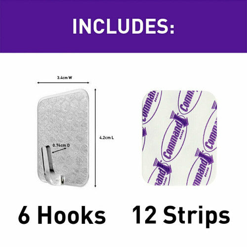 Command hook holding a lightweight item such as a bag or cord