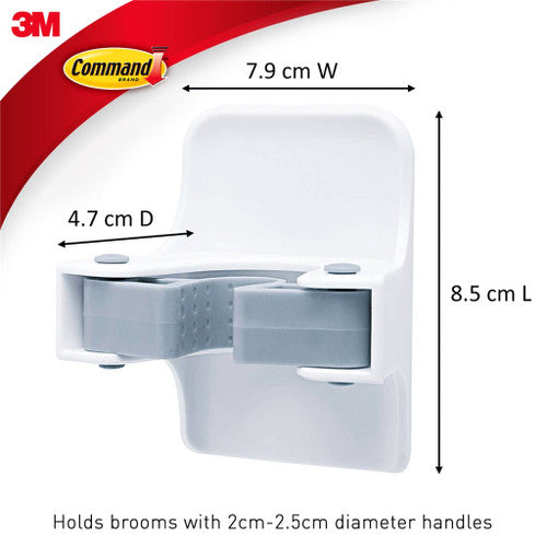 Command Broom Gripper white body with grey band detail