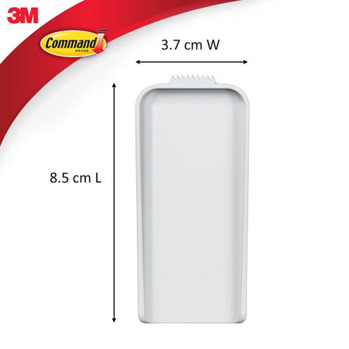 Side profile of Command canvas hanger gripping a canvas stretcher bar