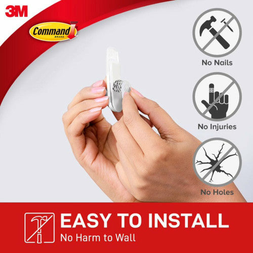 Command Small Hook being removed cleanly from a wall without damage or residue