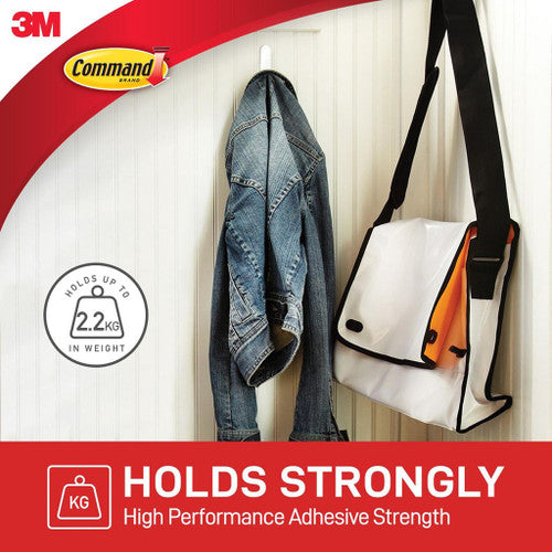 Rear of Command Large Hooks packaging showing surface compatibility and weight capacity