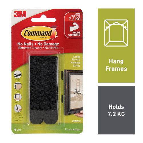 Close-up of Command interlocking strip fastener mechanism in black