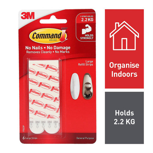 Command Refill Strips Large White 6 Pack 2.2kg - image 2