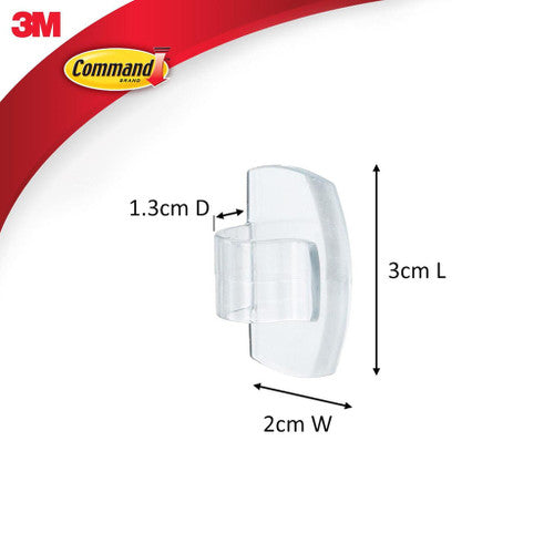 Command Round Cord Clips Medium Clear 10mm - image 6