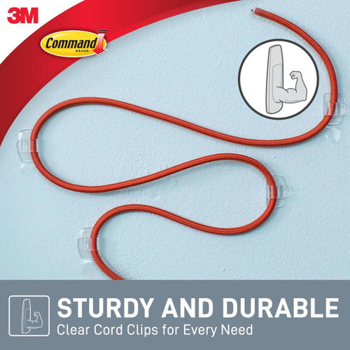 Command Round Cord Clips Medium Clear 10mm - image 8