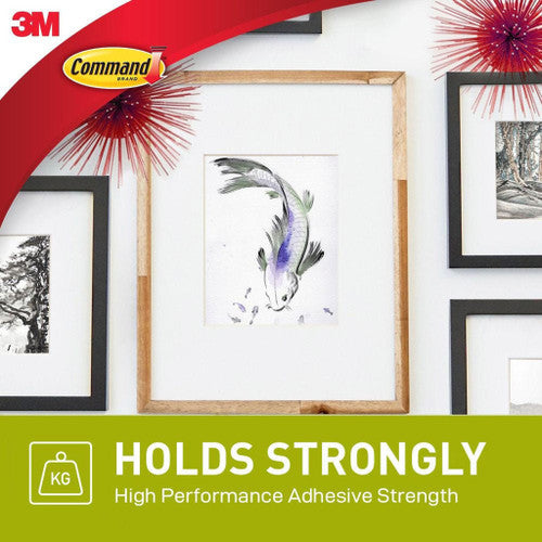 Command Jumbo Hanger holding a wire-backed picture frame securely