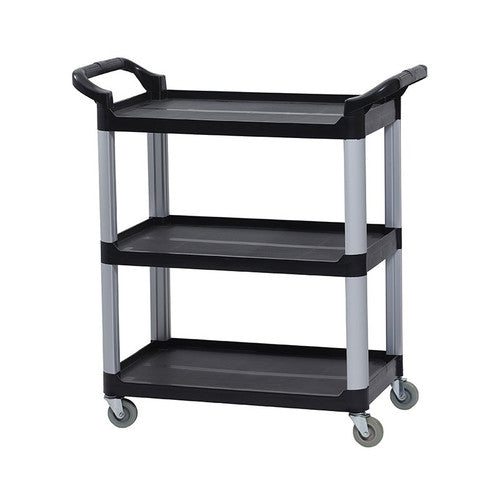 Compass Compact 3 Shelf Utility Cart Black
