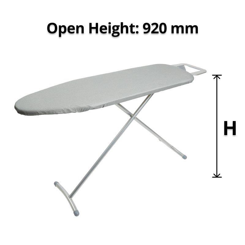 Open large board with a height arrow and the caption Open Height 920 mm