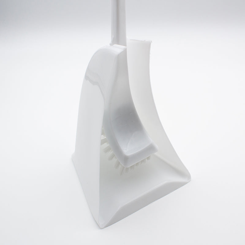 Angled view into the white holder showing the brush head tucked into the base
