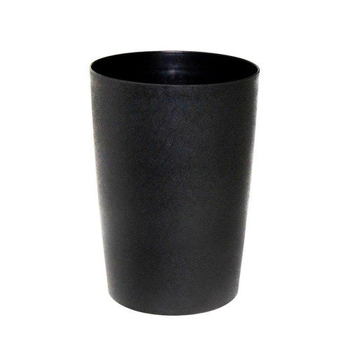 Compass Round Tidy Bin in black, front view showing open-top design and round profile