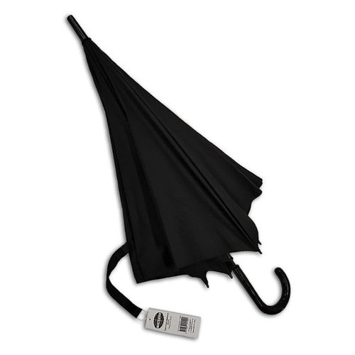 Compass black umbrella fully open showing 105cm canopy diameter