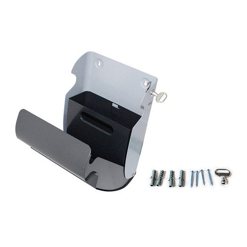 Compass grey ashtray with liner and handle removed to show internal capacity