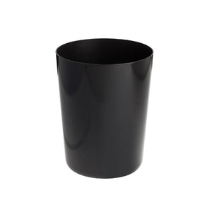 Compass 5L black melamine fire-resistant open-top waste bin on white background