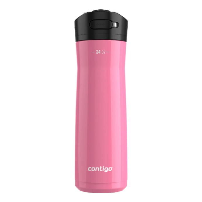 Contigo Ashland Chill 2.0 stainless steel water bottle in Azalea Pink with AUTOSEAL lid and integrated carry handle