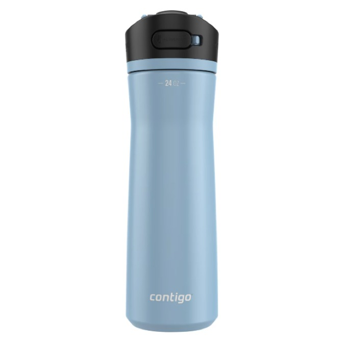 Contigo Ashland Chill 2.0 stainless steel water bottle in Glacier Blue with AUTOSEAL push-button lid